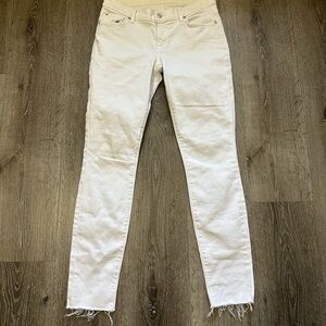 7 For All Mankind white Skinny Jeans